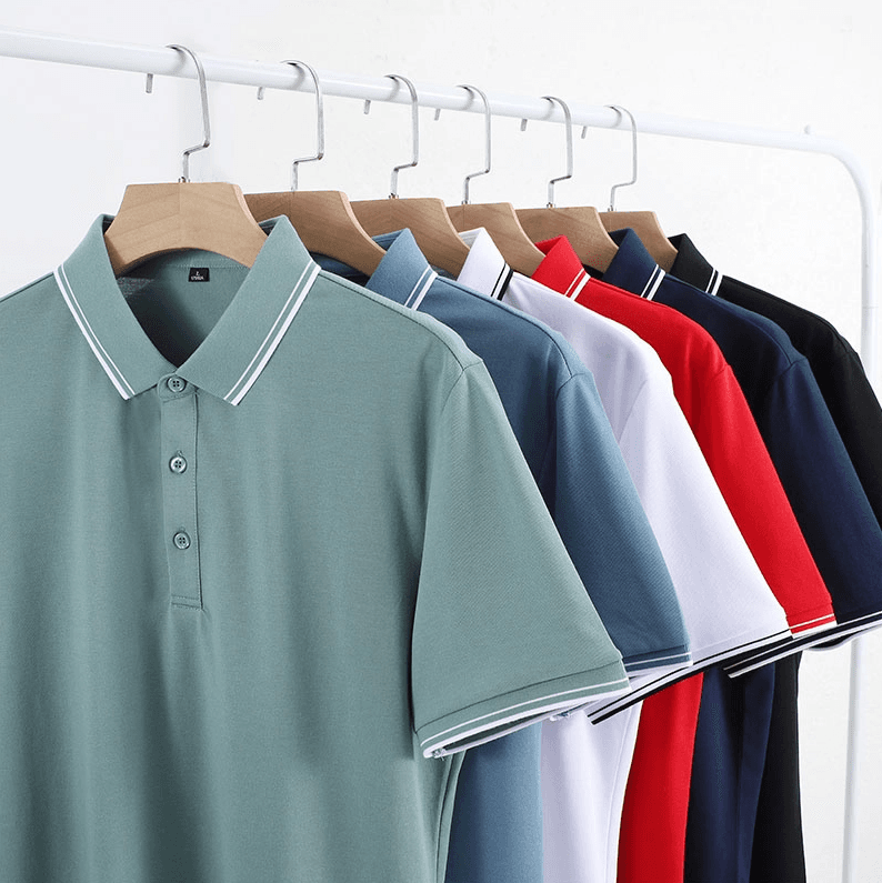 Premium polo shirts manufactured with breathable fabrics and durable stitching. Customize fabric type, color, logo embroidery, buttons, and sizing according to your brand requirements.